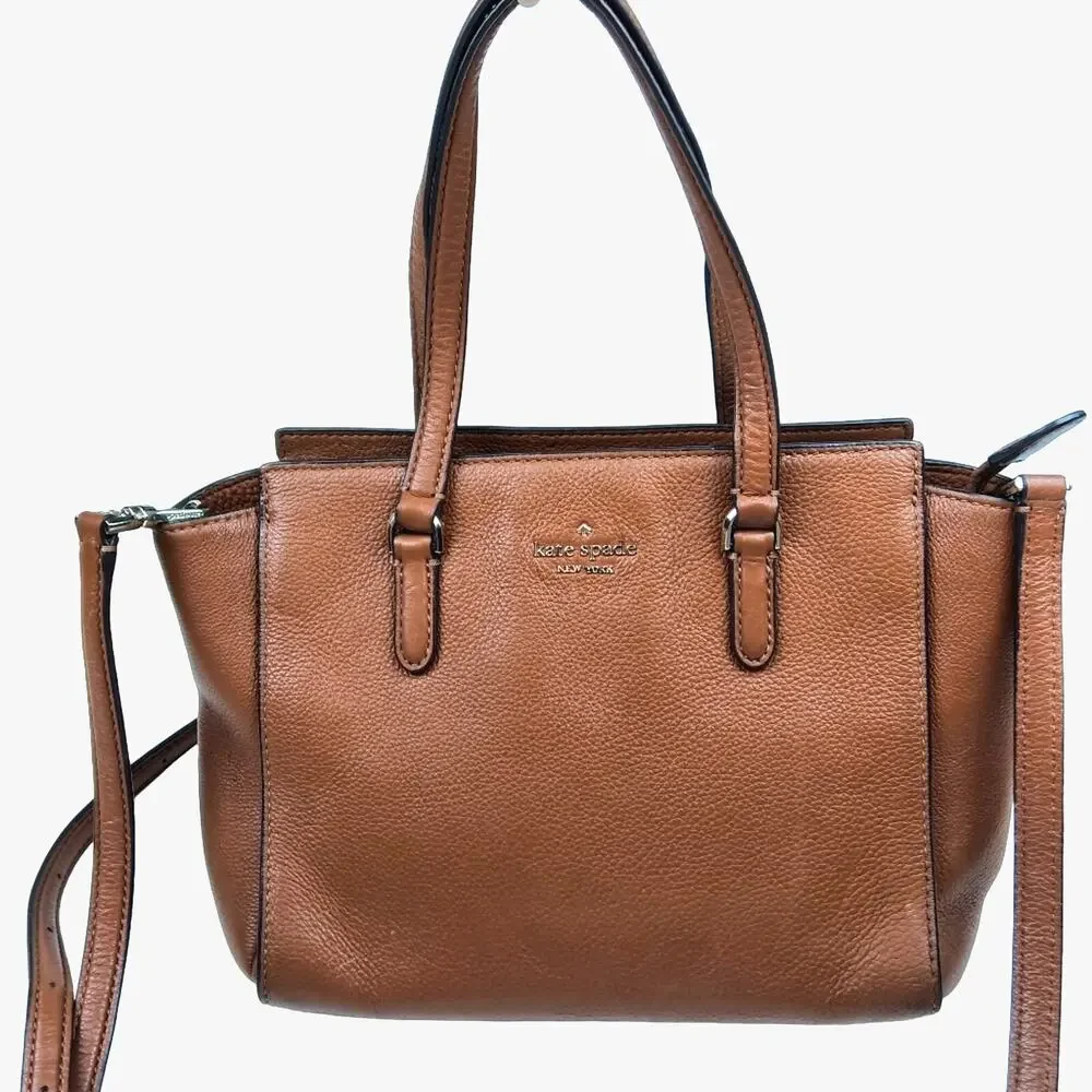 Kate Spade Jackson Camel Brown Medium Satchel Bag Purse Handbag